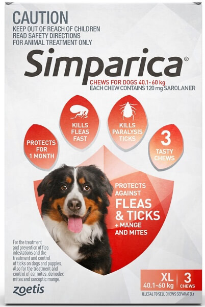 Simparica Flea and Tick Chewable Tablets for Dogs