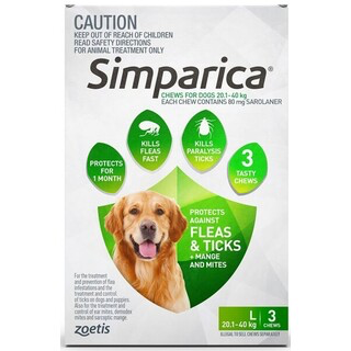 Simparica Flea and Tick Chewable Tablets for Dogs